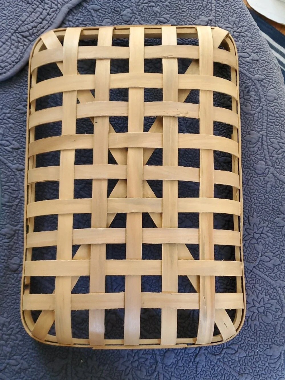 Natural Woven Wood Tobacco Basket - Home Accents